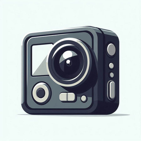 Vintage camera on white background. Vector illustration. Eps 10.