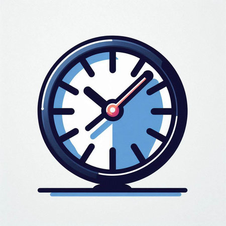 Alarm clock on a white background. Vector illustration. Eps 10.