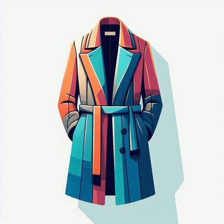 Fashion illustration of a man in a stylish coat. Vector illustration.