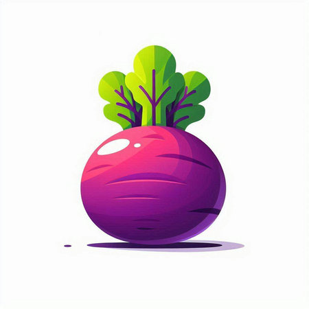 Beetroot vector illustration isolated on white background. Vegetarian food icon.