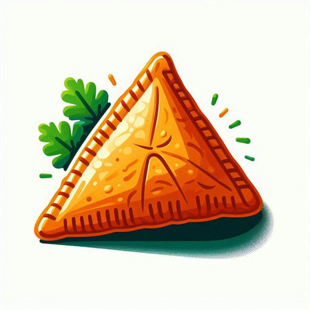 Illustration of a slice of pie on a white background. Vector illustration