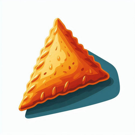 Illustration of a piece of pie on a white background. Vector illustration