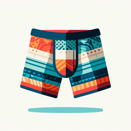 Shorts. Vector illustration in flat design style. Isolated on white background.