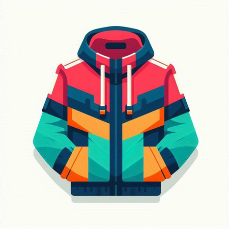 Winter jacket vector illustration. Winter jacket. Vector illustration of winter jacket.