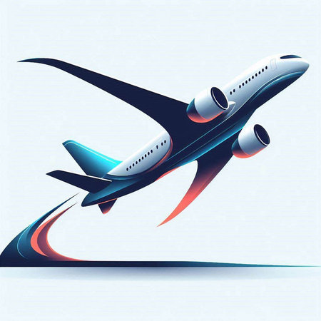 Airplane. Vector illustration. Can be used as a background.のイラスト素材