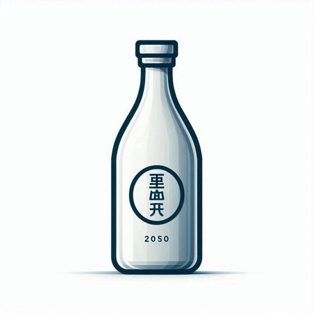 chinese sake bottle isolated on a white background. vector illustration.のイラスト素材