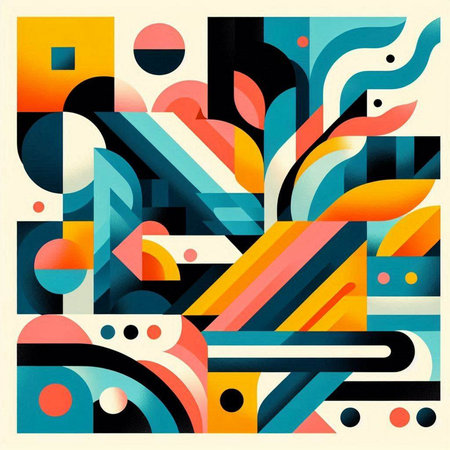 Abstract geometric background with colorful shapes. Vector illustration. Eps 10.