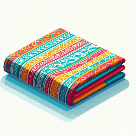 illustration of a colorful book with a pattern on a white background
