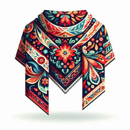 Ethnic floral ornament. Hand drawn vector illustration for your design.