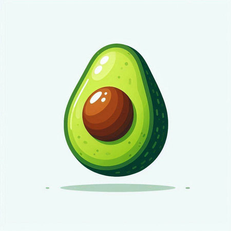 Avocado fruit vector illustration. Avocado icon isolated on white background.
