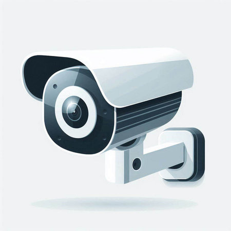 CCTV camera vector illustration. CCTV security camera. Vector illustration.
