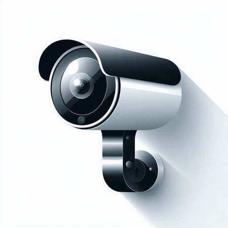 security camera on a white background. Vector illustration. Eps 10.