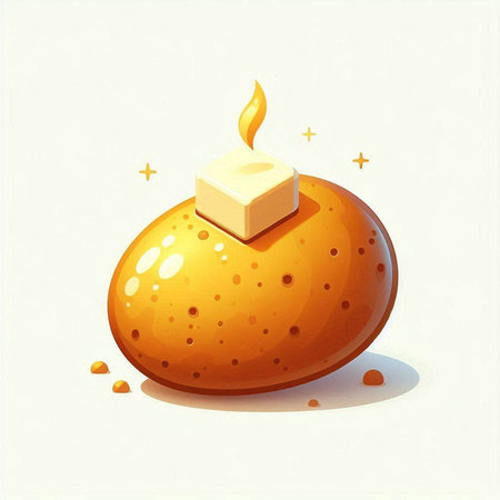 Illustration of a burning candle on a white background. Vector illustration