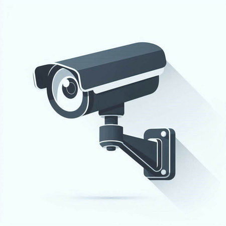 Surveillance camera icon. Security camera icon. Vector illustration.
