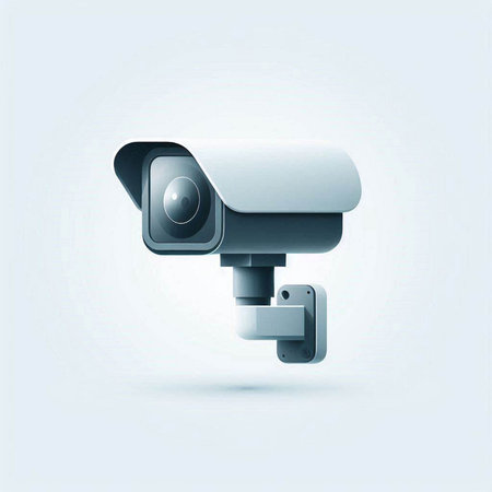 CCTV security camera icon. Vector illustration. Eps 10 file.のイラスト素材