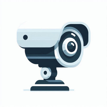 CCTV security camera. Vector illustration in flat style isolated on white background.