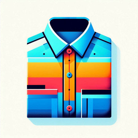 Colorful men's shirt. Vector illustration, eps 10.