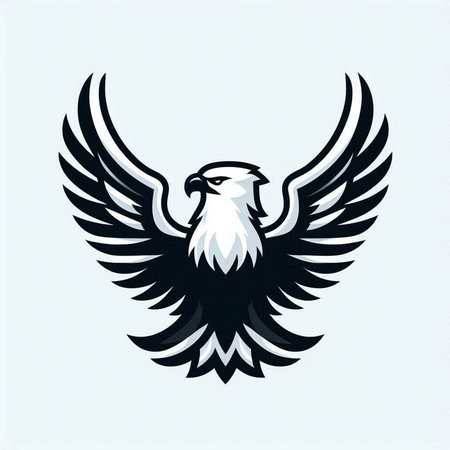 eagle logo on a light background, vector illustration eps 10