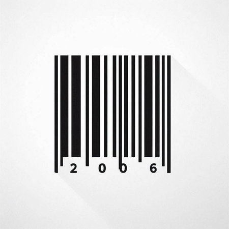 Barcode icon on paper background with shadow. Vector illustration.