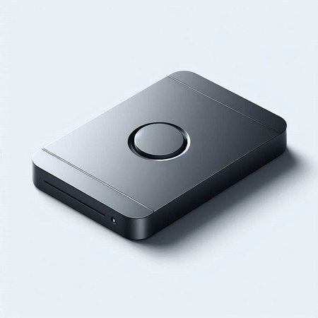 3d render of a power bank isolated on a white background.