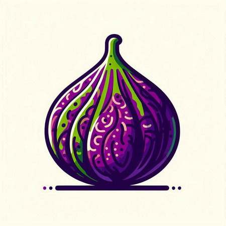 Fruits and vegetables, figs. Vector illustration of figs.