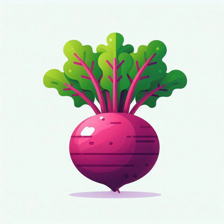 Beetroot vector illustration. Vegetarian food, healthy eating.