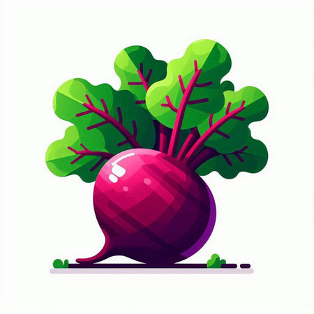 Beetroot vector illustration. Isolated on a white background.