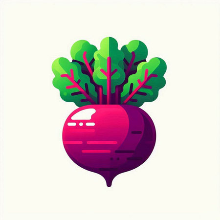 Beetroot. Vector illustration in flat style. Isolated on white background.