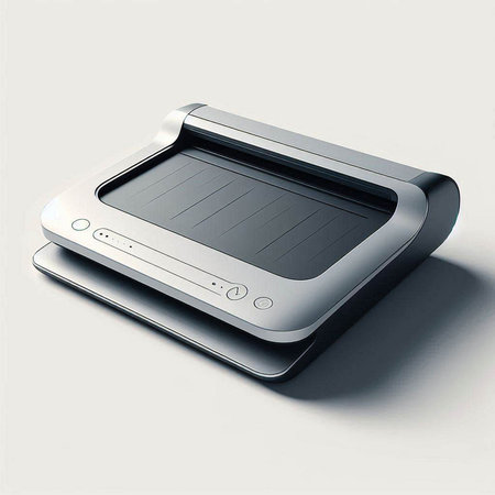 3d render of a modern printer isolated on a white background.