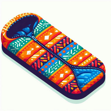 Illustration of a colorful slippers isolated on a white background.