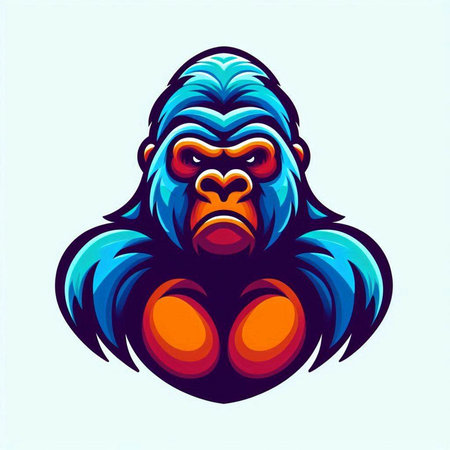 gorilla mascot logo design vector for sport team or esport team