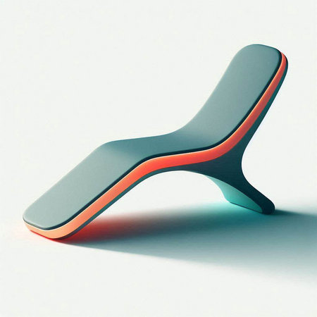 3D rendering of a chair isolated on a white background with shadow