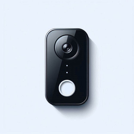 Vector illustration of black button on a white background. Eps 10.