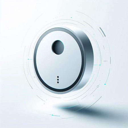 Abstract technological background with circles, lines and other elements. Vector illustration