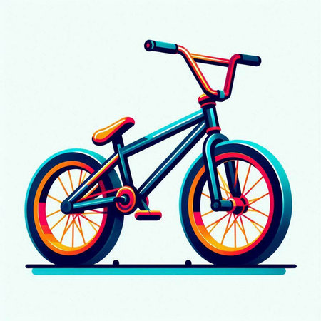 Bicycle in retro style on a white background. Vector illustration.のイラスト素材