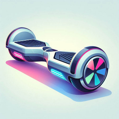 Self-balancing self-balancing electric scooter on a light background