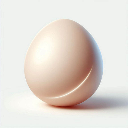 Easter egg on a white background. 3d render. Isolated