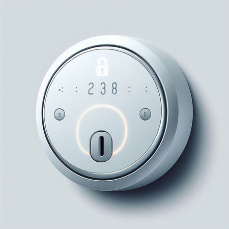 Power button on a gray background. 3d rendering. Computer digital drawing.