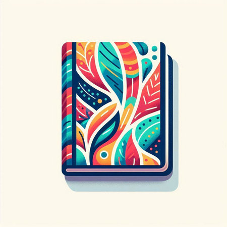 Vector illustration of a book with abstract pattern. Hand-drawn illustration.のイラスト素材