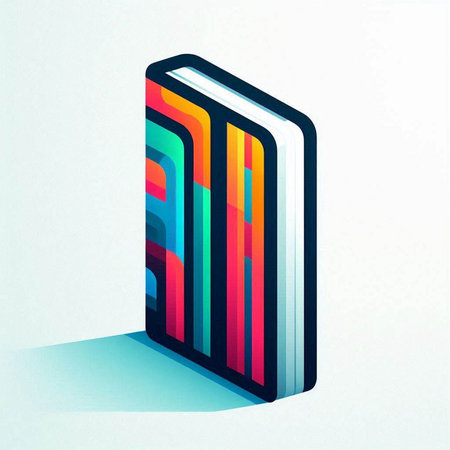 Colorful book isometric icon. Vector illustration. Eps 10.