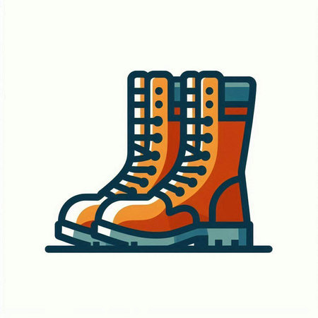 Hiking boot icon. Simple illustration of hiking boot vector icon for web