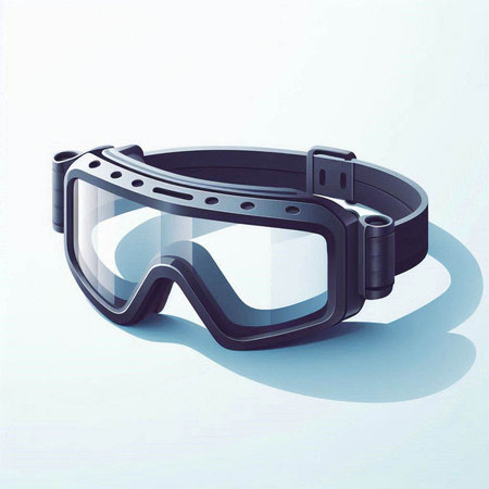 Glasses for diving on a white background. 3D illustration.