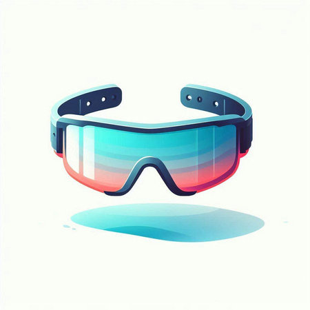 Ski goggles icon. Vector illustration isolated on a white background.