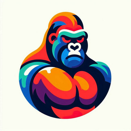 Gorilla. Symbol of the zodiac. Vector illustration.のイラスト素材