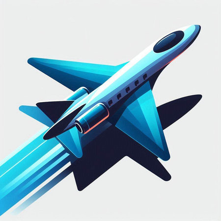 Airplane in the sky. Vector illustration of a flying airplane.