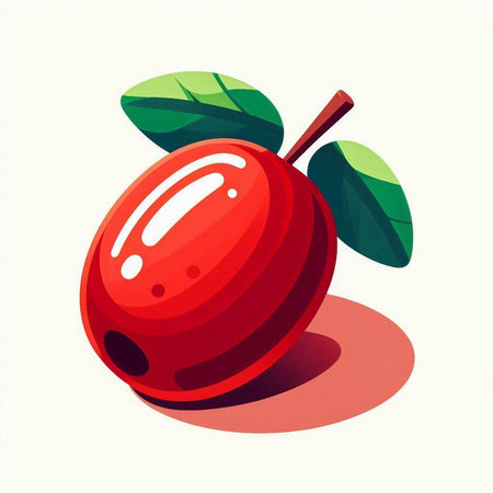 Cranberry vector illustration. Isolated on white background. Vector illustration.