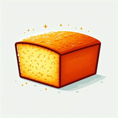 Illustration of a slice of cheese in cartoon style on a white background