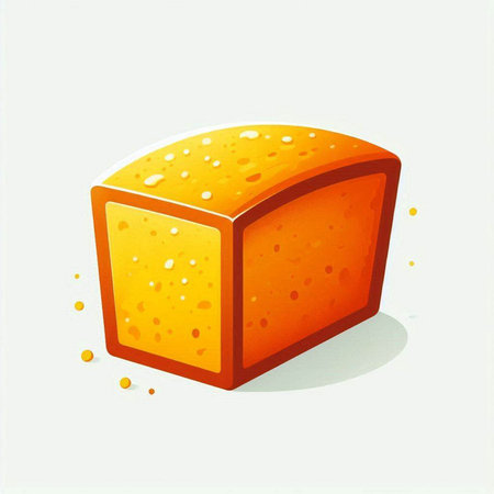 Illustration of a piece of cheese on a white background - vector