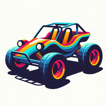 Illustration of an off-road vehicle. Vector illustration for your design