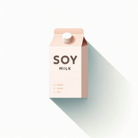 Milk box isolated on a white background. 3d rendering.